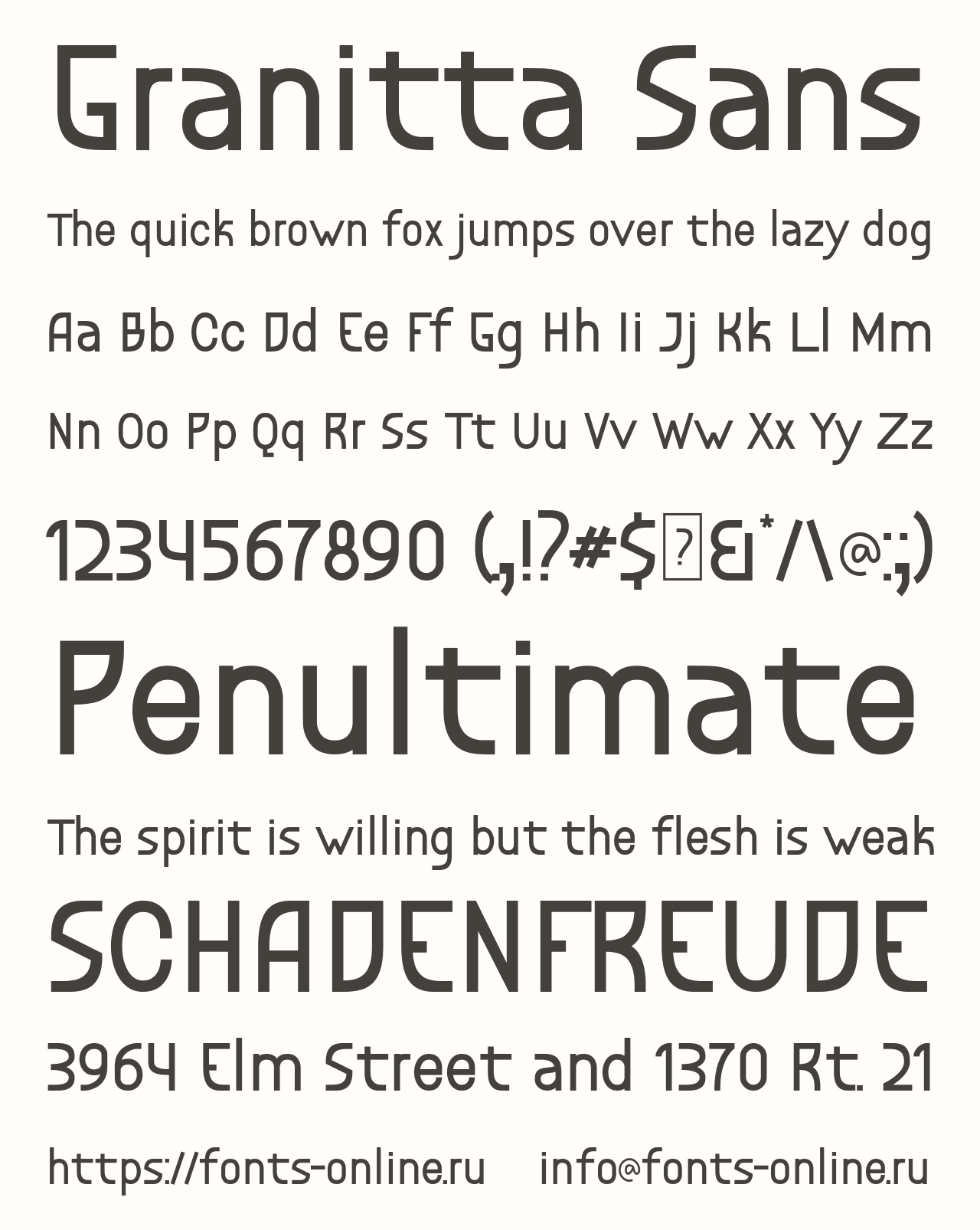 Granitta Sans Free Font Download